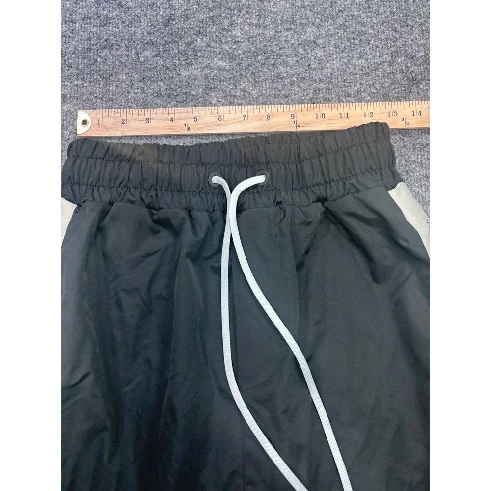 Daniel Patrick Mens Small Black Cream Logo Side Stripe Ankle Zip Track Pants Top